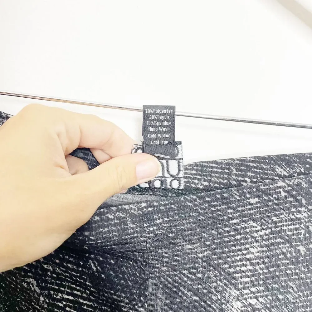 Clara Sun Woo Signature Straight Leg Pant black gray elastic pull on Womens S - Picture 8 of 9